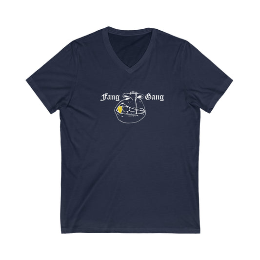Fang Gang Official Shirt - Unisex Jersey Short Sleeve V-Neck Tee